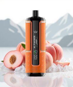 Al Fakher Crown Bar 15K Hypermax Wegwerf Vape Kit Perzik IJs 22ml 600mAh