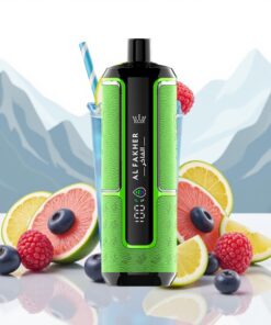 Al Fakher Crown Bar 15K Hypermax Wegwerp Vape Kit Blauwe Framboos Limonade 22ml 600mAh
