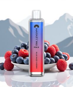 Hayati Pro Max 4000 Puffs Wegwerp Vape Blauwe Framboos Kers met LED-verlichting