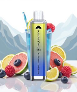 Hayati Pro Max 4000 Puffs Wegwerp Vape Blauwe Framboos Limonade met LED-verlichting en oplaadbare batterij
