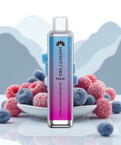 Hayati Pro Max 4000 Puffs Wegwerp Vape Blauwe Razz Gummi Beer met 5% Nicotine en 1400mAh batterij