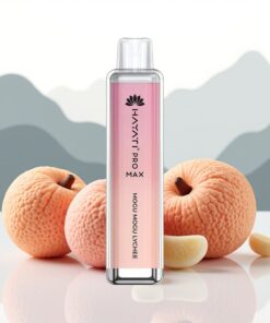 Hayati Pro Max 4000 Puffs Wegwerp Vape Mogu Mogu Lychee met dubbele 1,1 Ohm Mesh Coil en LED-licht