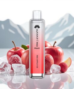 Hayati Pro Max 4000 Puffs Wegwerp Vape Rode Appel IJs met LED-verlichting en 1400mAh batterij