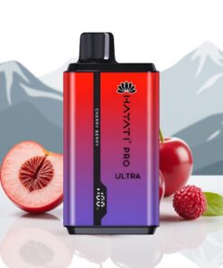 Hayati Pro Ultra 15000 Puffs Wegwerp Vape Kers Bes met 850mAh Batterij